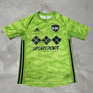 LIME GREEN ADIDAS SPORTING ST LOUIS SOCCER JERSEY YOUTH SIZE L FOOTBALL STL City